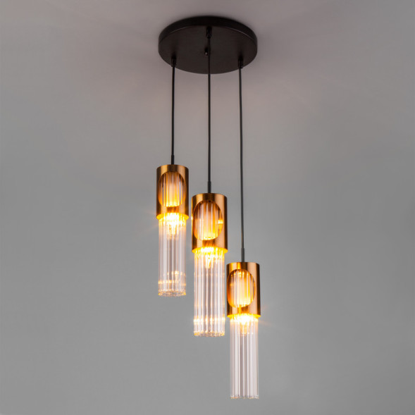 Подвесной светильник Eurosvet CLIP 50087/3 черный/бронза