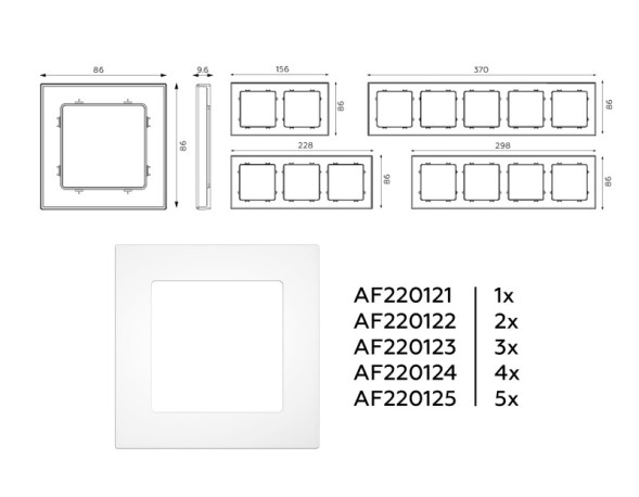 Рамка Ambrella Volt AF220124 ALFA Techno