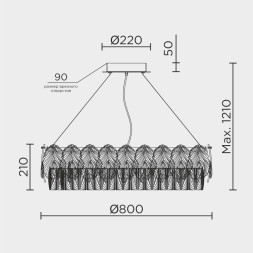 Подвесная люстра MODELUX ML.7445 ML.7445.800 GD