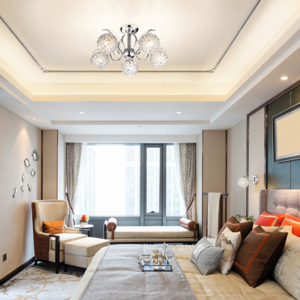 Люстра на штанге Eurosvet Mirage 7777/5 хром