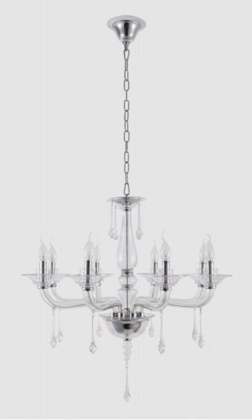 Подвесная люстра Crystal Lux Monica MONICA SP8 CHROME/TRANSPARENT