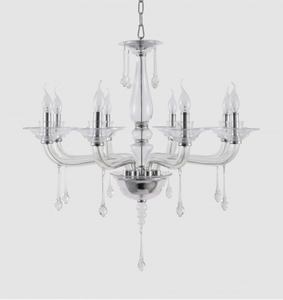 Подвесная люстра Crystal Lux Monica MONICA SP8 CHROME/TRANSPARENT