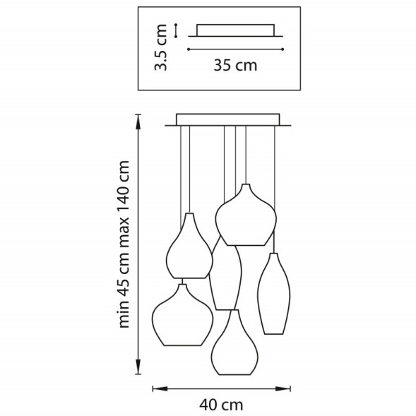 Подвесная люстра Lightstar Pentola 803060