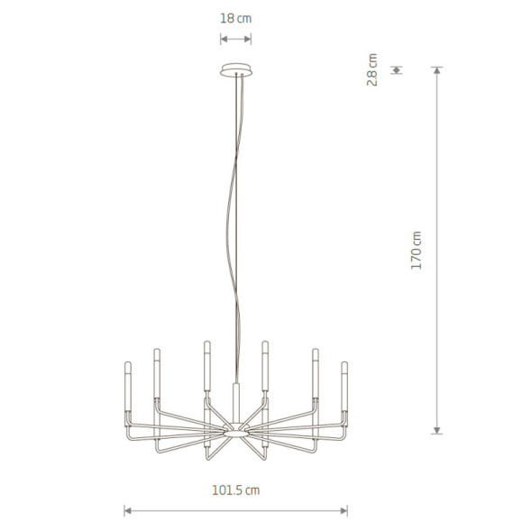 Подвесная люстра Nowodvorski Orto XII B 11464