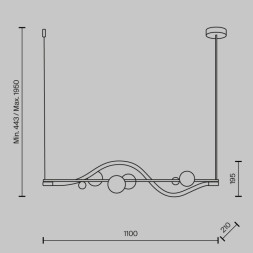 Линейный светильник Maytoni Oasis MOD289PL-L13BS3K