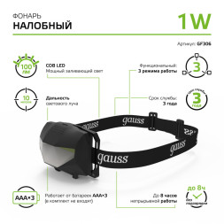 Фонарь Gauss GFL GF306