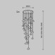 Каскадная люстра MODELUX MS.2326.25 BK