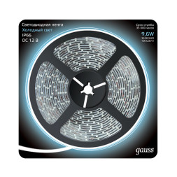 Лента Gauss Black 311000310 48W 12V 330lm белый (холодный) IP66