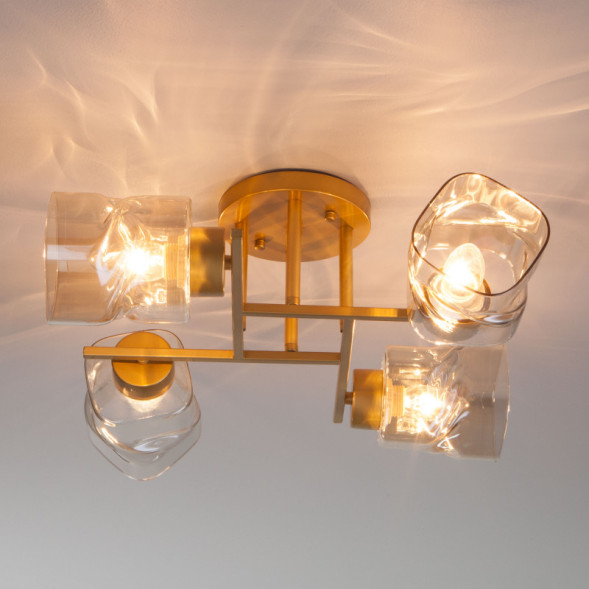 Люстра на штанге Eurosvet Hilari 30165/4 перламутровое золото