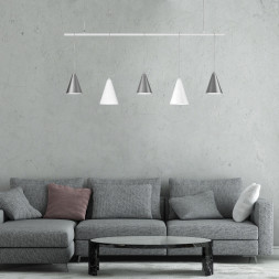 Подвесная люстра Eurosvet CASTLE 50088/5 белый/серебро