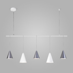 Подвесная люстра Eurosvet CASTLE 50088/5 белый/серебро