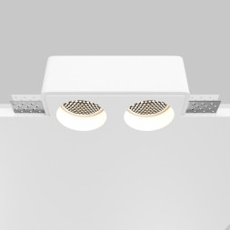 Точечный встраиваемый светильник Maytoni Technical DL123-GU10-02-W Gyps Modern
