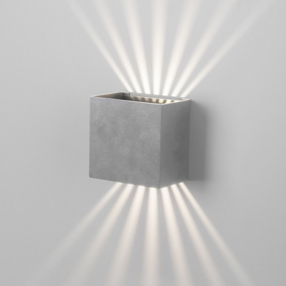 Уличный настенный светильник Elektrostandard Sole серый (35149/D)