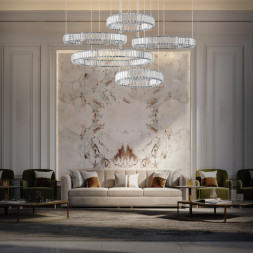 Каскадная люстра LOFT IT Crystal ring 10135/5 Chrome