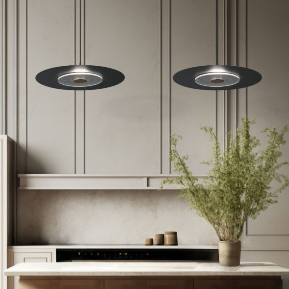 Подвесной светильник Eurosvet 40030/1 LED черный Kontur