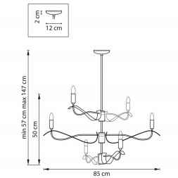 Люстра на штанге Lightstar RAGNO 733263