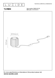 Настольная лампа LUCIDE TURBIN 26500/05/30
