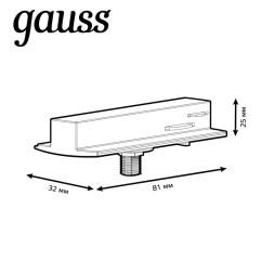 Адаптер Gauss Gauss track black TR126