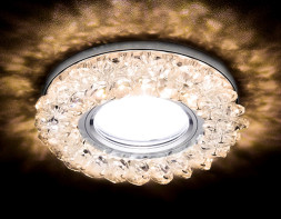 Встраиваемый точечный светильник Ambrella Light Crystal LED S701 CL/CH/WW