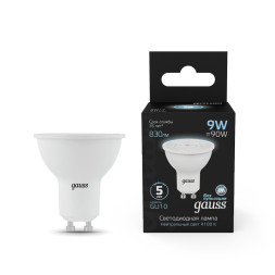 Светодиодная лампа Gauss 101506209 9W 220V 830lm GU10 белый (дневной)