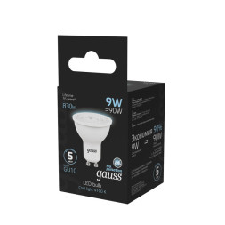 Светодиодная лампа Gauss 101506209 9W 220V 830lm GU10 белый (дневной)