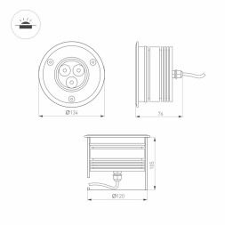 Тротуарный светильник Arlight Ground 024961