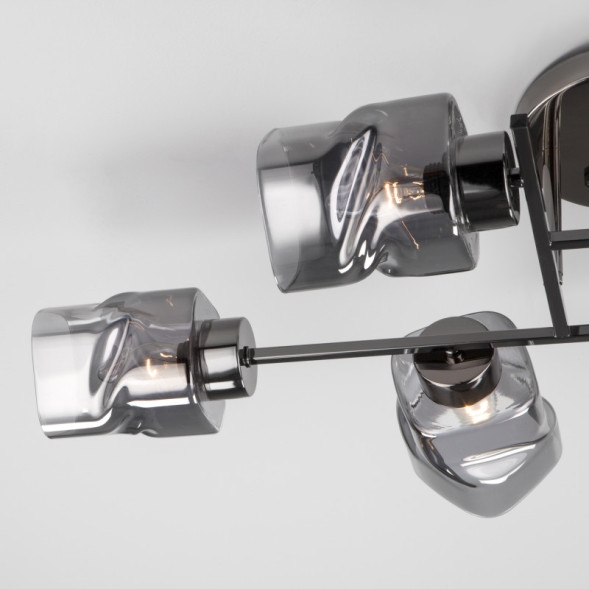 Люстра на штанге Eurosvet Hilari 30165/6 черный жемчуг