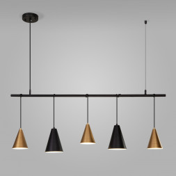 Люстра на штанге Eurosvet CASTLE 50088/5 черный/золото