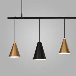 Люстра на штанге Eurosvet CASTLE 50088/5 черный/золото