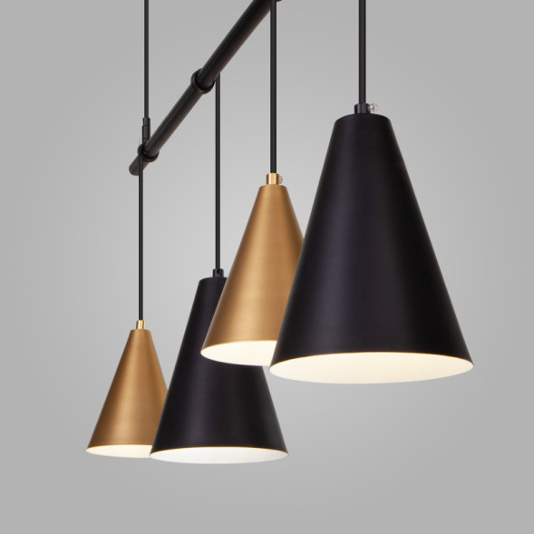 Люстра на штанге Eurosvet CASTLE 50088/5 черный/золото