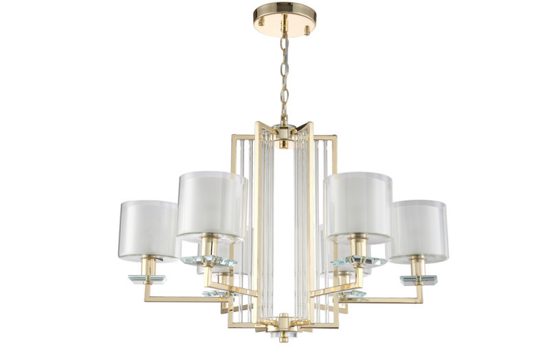 Подвесная люстра Crystal Lux NICOLAS NICOLAS SP-PL6 GOLD/WHITE