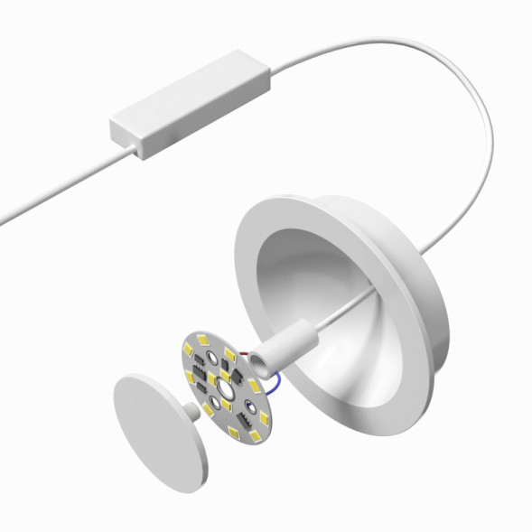 Встраиваемый точечный светильник Denkirs Ranum DK2700-WH