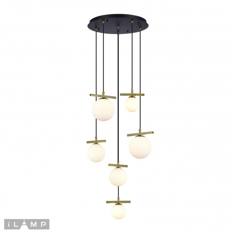 Каскадная люстра iLamp GOLDEN 2134-6D BR+MBK