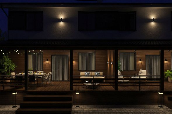 Уличный настенный светильник Maytoni Rando O419WL-02B