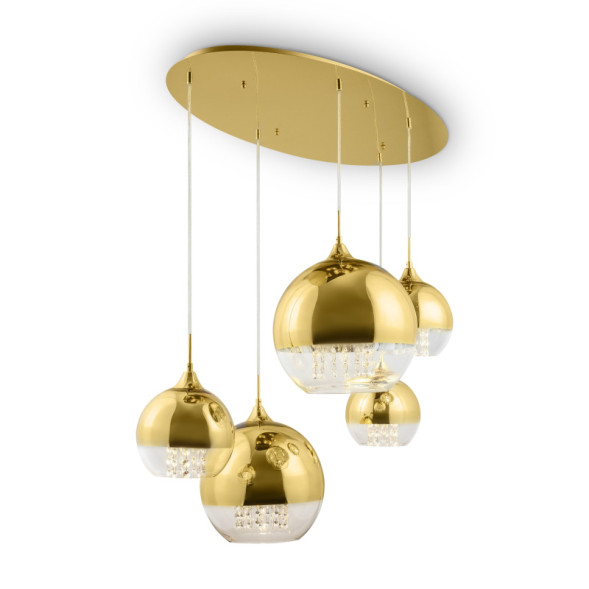 Каскадная люстра Maytoni Fermi P140-PL-170-5-G