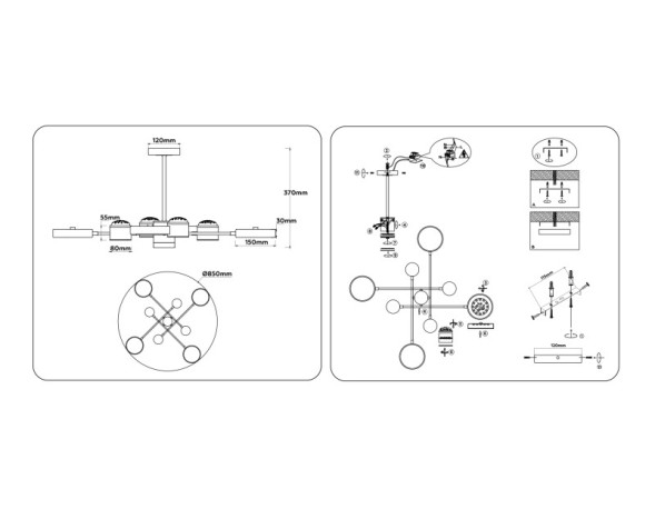 Люстра на штанге Ambrella Light FL51629 COMFORT