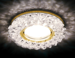 Встраиваемый точечный светильник Ambrella Light Crystal LED S701 CL/GD/WH