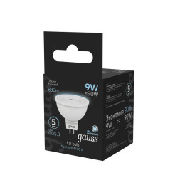 Светодиодная лампа Gauss 101505209 9W 220V 830lm GU5.3 белый (дневной)