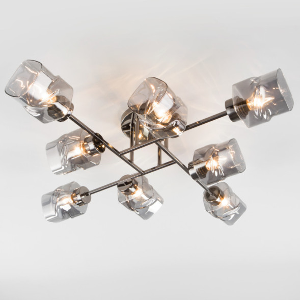 Люстра на штанге Eurosvet Hilari 30165/8 черный жемчуг