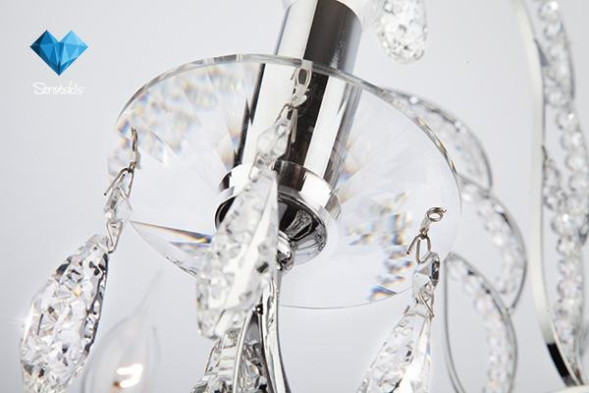 Подвесная люстра Eurosvet FRANCES 10047/5 хром/прозрачный хрусталь Strotskis