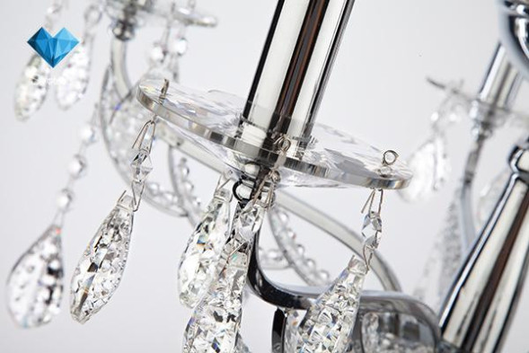 Подвесная люстра Eurosvet FRANCES 10047/5 хром/прозрачный хрусталь Strotskis