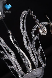 Подвесная люстра Eurosvet FRANCES 10047/5 хром/прозрачный хрусталь Strotskis