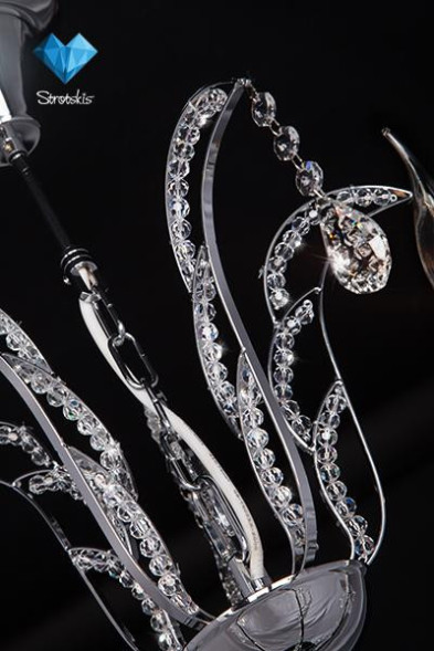 Подвесная люстра Eurosvet FRANCES 10047/5 хром/прозрачный хрусталь Strotskis