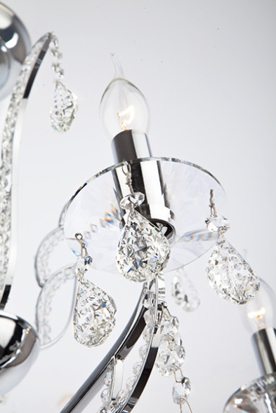 Подвесная люстра Eurosvet FRANCES 10047/5 хром/прозрачный хрусталь Strotskis