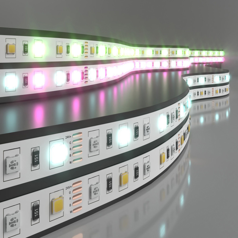 Лента Elektrostandard 60Led 14,4W IP20 RGB 6500K 0W 24V RGB+белый IP20