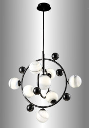 Подвесная люстра Crystal Lux SALVADORE SALVADORE SP8V BLACK CHROMIUM