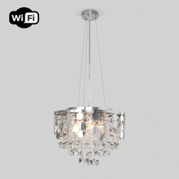 Каскадная люстра Eurosvet Lianna 10123/6 хром/прозрачный хрусталь Strotskis Smart (