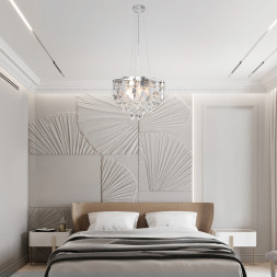 Каскадная люстра Eurosvet Lianna 10123/6 хром/прозрачный хрусталь Strotskis Smart (