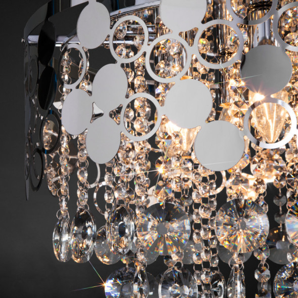 Каскадная люстра Eurosvet Lianna 10123/6 хром/прозрачный хрусталь Strotskis Smart (