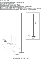 Торшер Crystal Lux CLT 035 CLT 035PT1600 WH